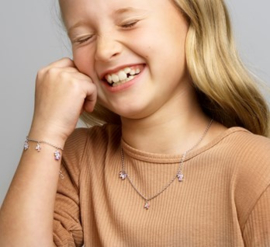 Zilveren Schakelarmband voor Kids met Eenhoorn Bedels