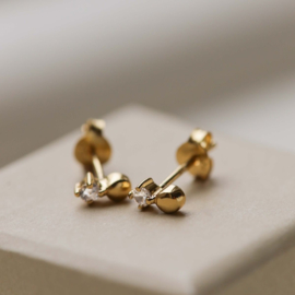 Zirconia Earstuds JADE Goldplated | Karma Jewelry