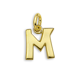 Gouden Letter Bedel Hanger – M