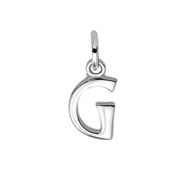 Gepolijste Zilveren Letter Bedel – G