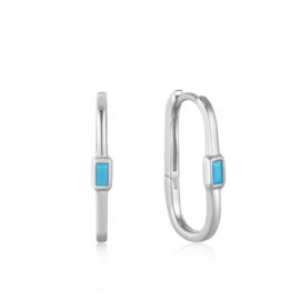 Into The Blue Zilverkleurige Huggie Hoops Oorringen van Ania Haie