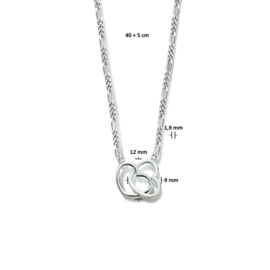 Collier met Hartjes van Zilver