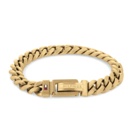 Tommy Hilfiger Goudkleurige Heren Schakel Armband TJ2790434