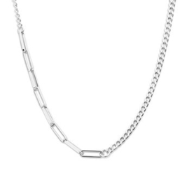 Zilveren Dames Collier met Schakels 4,2 mm 43 + 3 cm