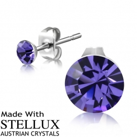 Purple Stella Crystal oorstekers SKU89779