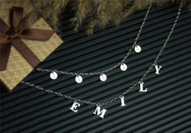 Naamketting met Losse Letters van Zilver | Names4ever