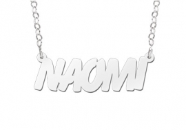 Names4ever Naomi Stijl Zilveren Naamketting