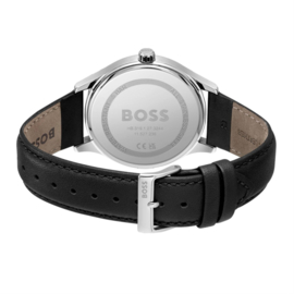 BOSS DAPPER Zwart Lederen Herenhorloge HB1513925