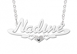 Names4ever Nadine Stijl Zilveren Naamketting