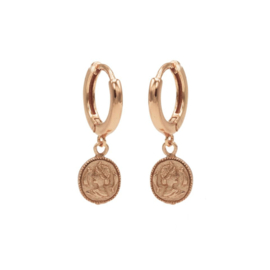 Karma Hoops Coin Roseplated / Creolen met muntje M1968