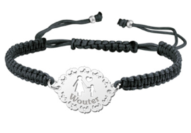 Zilveren Moeder-Zoon Shamballa Armband | Names4ever