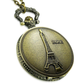 Vintage Paris Zakhorloge met Ketting