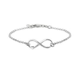 Infinity met Hart Fantasie Armband van Zilver