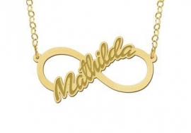 Names4ever Mathilda Model Infinity Ketting - Graveer Sieraad