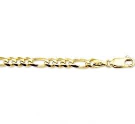 Elegante Gouden Figaro Schakelarmband | 4,6 mm 19 cm