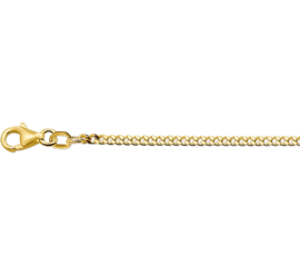 Breed Gouden Gourmet Collier | Dikte: 2,1mm Lengte: 50cm