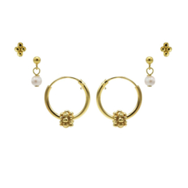 Karma Jewelry – Zesdelige Pretty Pearls Earparty Set - Gold