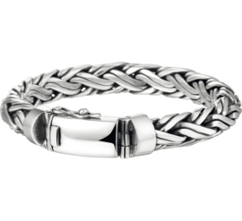 Palmier 10 mm Robuuste Zilveren Armband | Lengte 22 cm