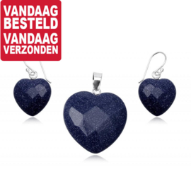 Blue Sand Sieradenset / Oorhangers + Hanger 1665