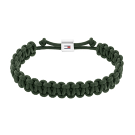 Tommy Hilfiger Groene Heren Koordarmband TJ2790495