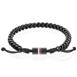 Tommy Hilfiger Zwarte Gevlochten Heren Armband TJ2790513