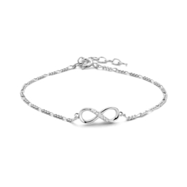 Armband met Infinity en Zirkonia van Gerhodineerd Zilver