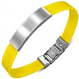 Gele graveer armband / Armband inkorten mogelijk
