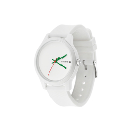 Lacoste Wit Heren Horloge met Siliconen Horlogeband