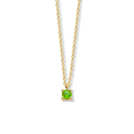 Gouden Collier met Geboortesteen Peridot 0.20ct Augustus