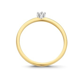 Gouden Ring Diamant 0,10 ct H SI