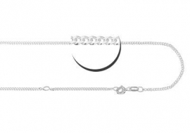 Zilveren Gourmet Collier Names4ever | Lengte: 38-42 cm