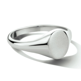 Ovalen Graveer Ring van Zilver | Ring met initialen