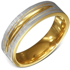 Goud- en zilverkleurige ring SKU69250