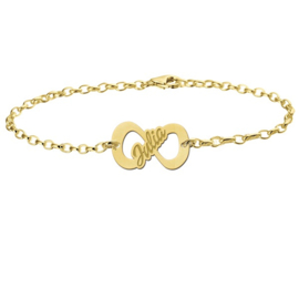 Julia Armband van Goud met Smalle Infinity Hanger > Names4ever