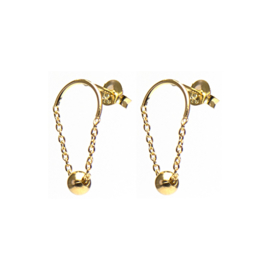 Karma Chain Dots Goldplated Oorstekers M1331