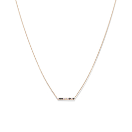 14K Roségouden Collier met Gekleurde Edelstenen 41-43-45 cm