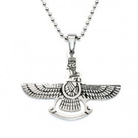 Edelstalen Eagle Hanger met Ketting