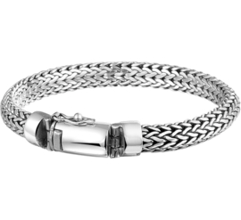 Zilveren Schakelarmband Vossestaart 8 mm | Lengte 21 cm