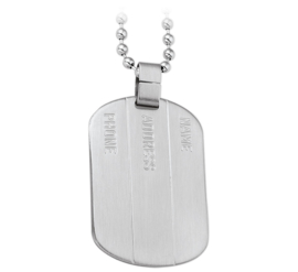 Dog Tag Collier van Edelstaal - Graveer Hanger