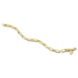 14K Geelgouden Armband met Zilveren Kern