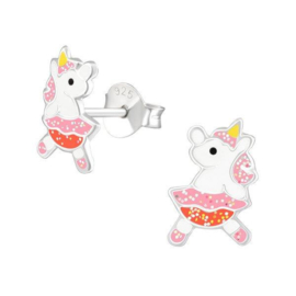 Ballerina Unicorn Kinderoorbellen met Glitter Rokje
