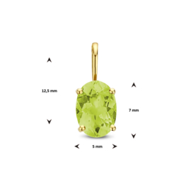 Dames Hanger Goud met Peridot 0.79 ct