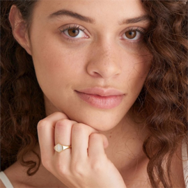 Ania Haie Wild Soul Goudkleurige Ring met Decoratief Parelmoer