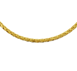 Vossestaart 2,5 mm 45 cm Collier van Goud met Gepolijst Oppervlak