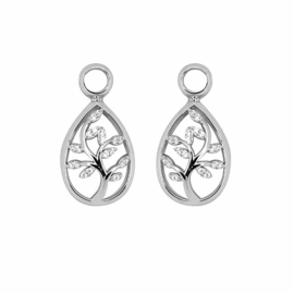 MY iMenso Zilveren Tree of Life Creoli Hangers met Zirkonia’s