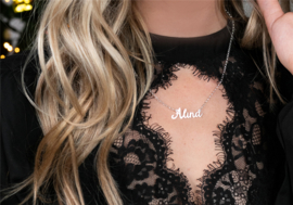 Kerst Sieraden | Zilveren ‘Alina’ Naamketting voor Dames