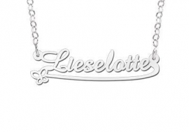 Names4ever Lieselotte Stijl Kinder Naamketting van Zilver ZNK36