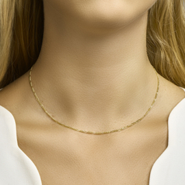 Elegant Gouden Figaro Collier | Dikte: 1,8mm Lengte: 42cm