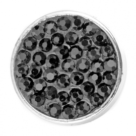 Zwarte zirkonia drukknoop BEC0209-13