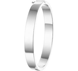 Bangle armband met een vlakke buis en stevige scharnier sluitingn/ 65mm